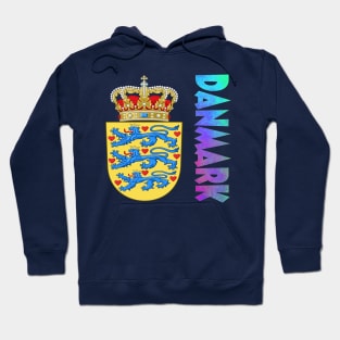 Danmark (Denmark) Coat of Arms Design Hoodie